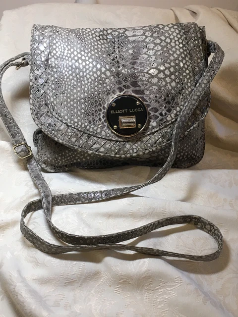 GREY SNAKESKIN ELLIOTT Lucca Crossbody Handbag 9.99 PicClick UK