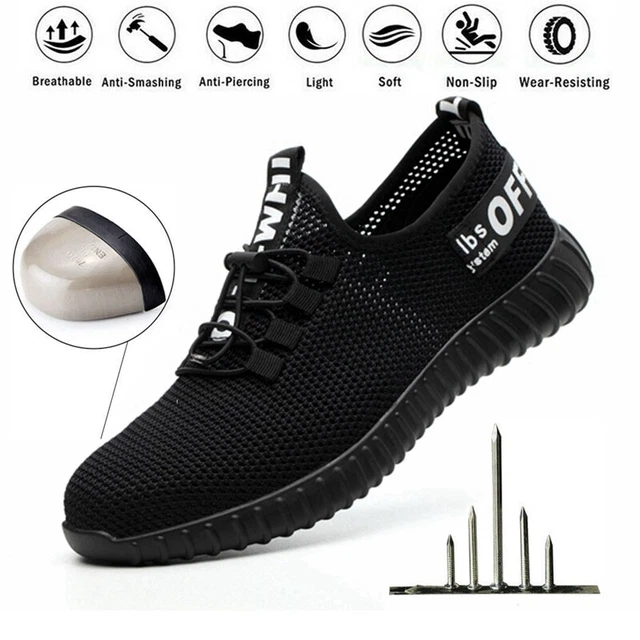 SAFETY SHOES FOR Men Women Steel Toe Trainers Lightweight Work