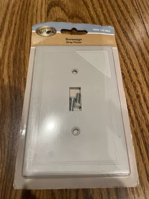 Hampton Bay Sovereign Gray Finish Single Switch Wall Plate Cover 1003 175 983