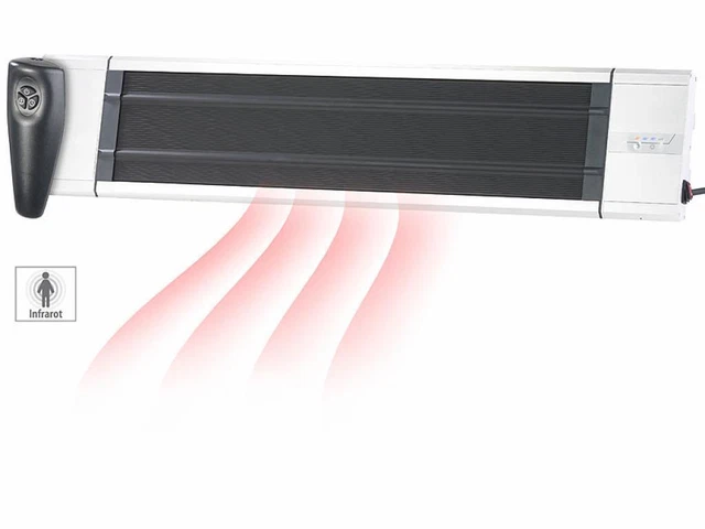 Semptec Infrarot-Dunkelheizstrahler RA-324 Timer Fernbedienung 2.400 Watt IP55 2