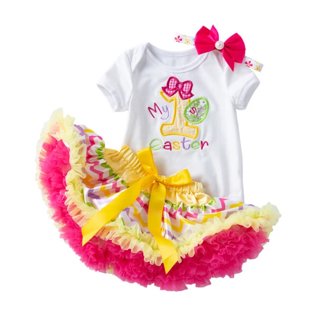 Gonna tulle bambino tulle neonato tutù fotografia di Pasqua abito cravatta con fiocco