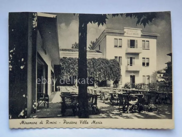 MIRAMARE DI RIMINI Pensione Villa Maria vecchia cartolina