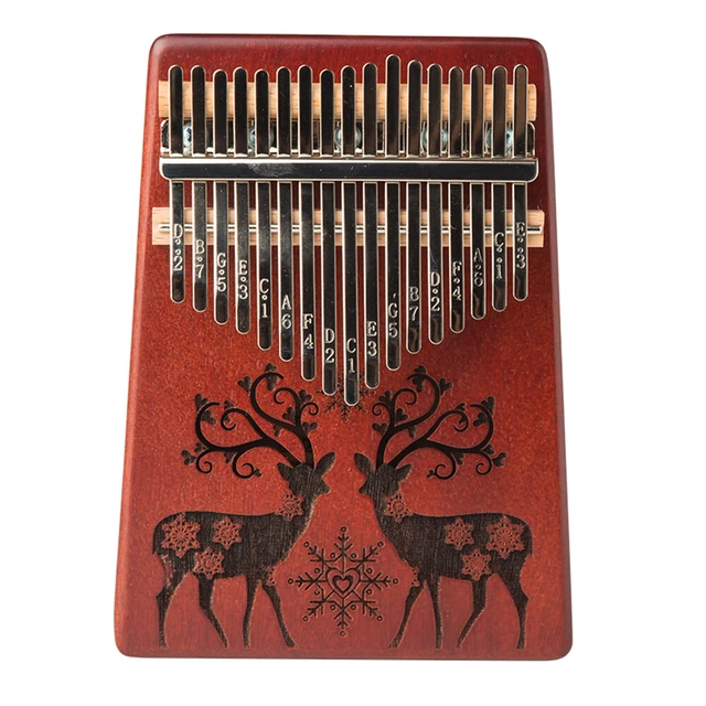17 Key Kalimba Thumb Piano Finger Mbira Mahogany Wood Keyboard Music Instrument