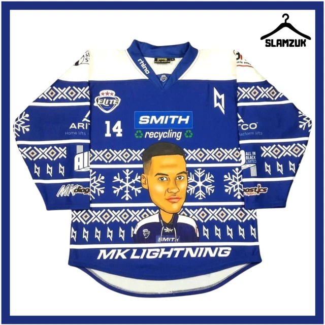 MILTON KEYNES MK Lightning Ice Hockey Jersey Rhino XL Christmas Kit
