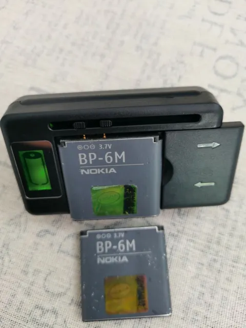BP-6M battery + charger for Nokia N77 N93 N73 N93S 3250 6233 6234 6280 6288 9300
