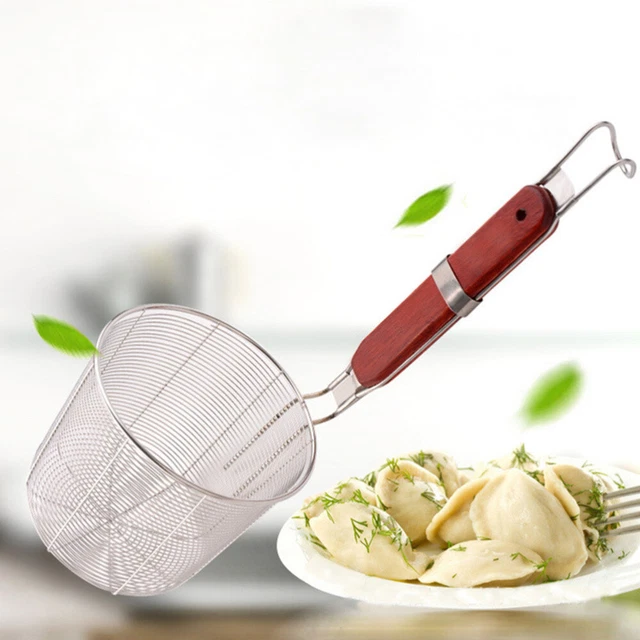 Schiumatore per cibo setaccio per pasta setaccio a maglia fine con maniglia