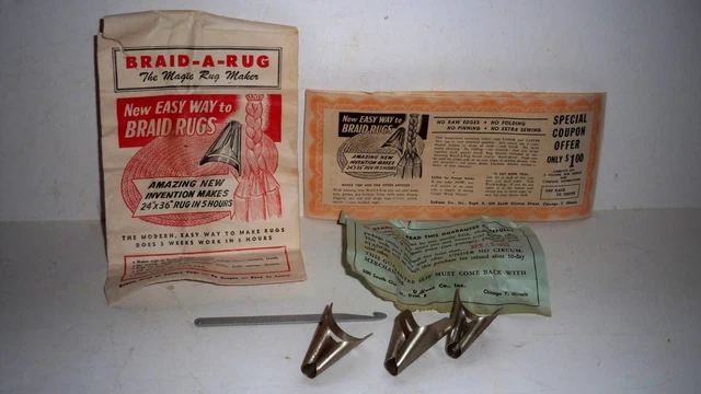 DE COLECCIÓN Trenza Ayuda Trenza Parkin ALFOMBRA Trenzado HERRAMIENTAS GADGETS Caja INSTRUCCIONES 