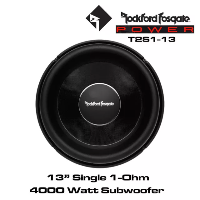 Rockford Fosgate Power T2S1-13 - 13" T2 Single 1-Ohm Subwoofer 4000 Watts Max