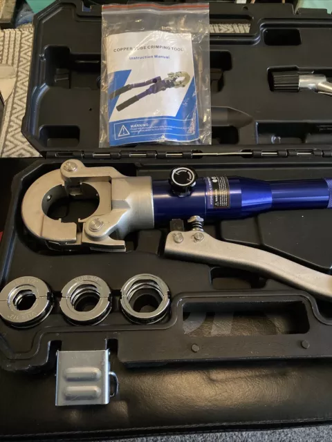 Copper Tube Pipe Crimping Tool With Tool Case And Attachments Plumbing Tool