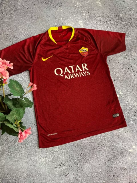 ROMA 2018 2019 HOME FOOTBALL SHIRT SOCCER JERSEY NIKE sz L MENS