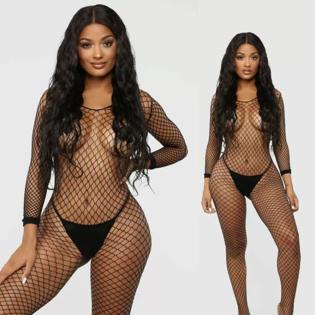 Sexy Bodystocking Body Womens Lingerie Plus Size Fishnet Body Stockin VENTE N2