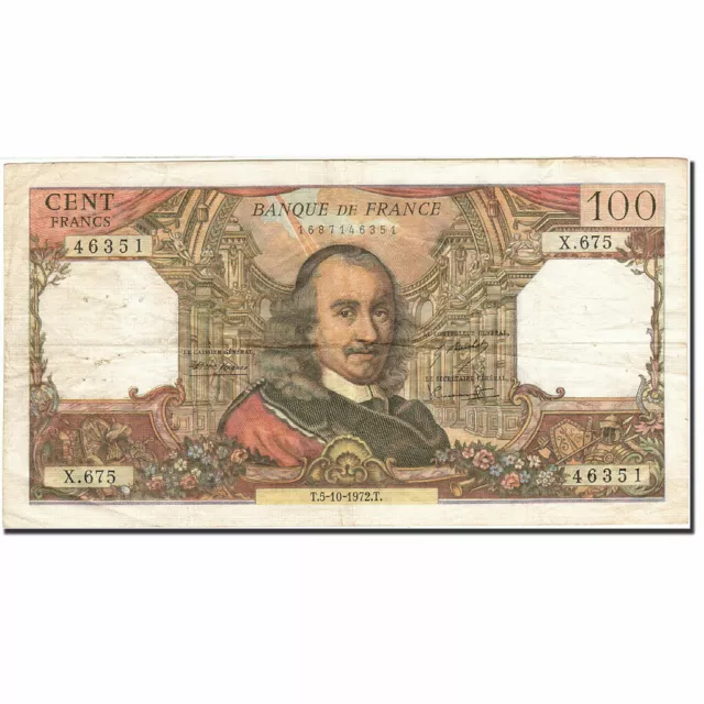 [#267564] Banknote, France, 100 Francs, 1964, 1972-10-05, VF, Fayette:65.40