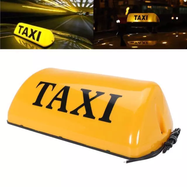 12v Taxi Cab Sign Roof Top Topper Car Magnetic Lamp LED Light Waterproof