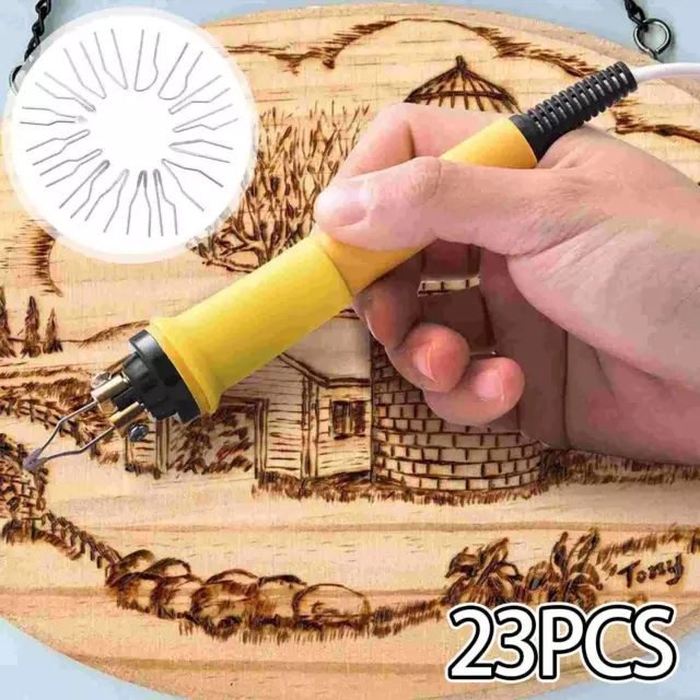 23Pcs Wood Burning Wire Nibs Soldering DIY Crafting Pyrography Pen Wire