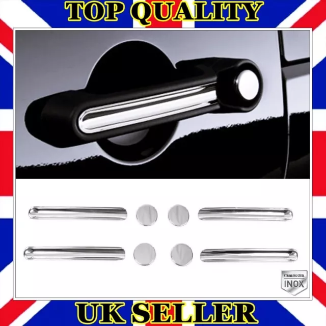 Chrome Door Handle Cover 8 pcs 4 doors S.STEEL For Dodge NITRO 2006-UP