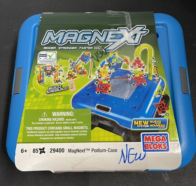 Magnext System Deluxe Mega Bloks 85 Piece Set New !!