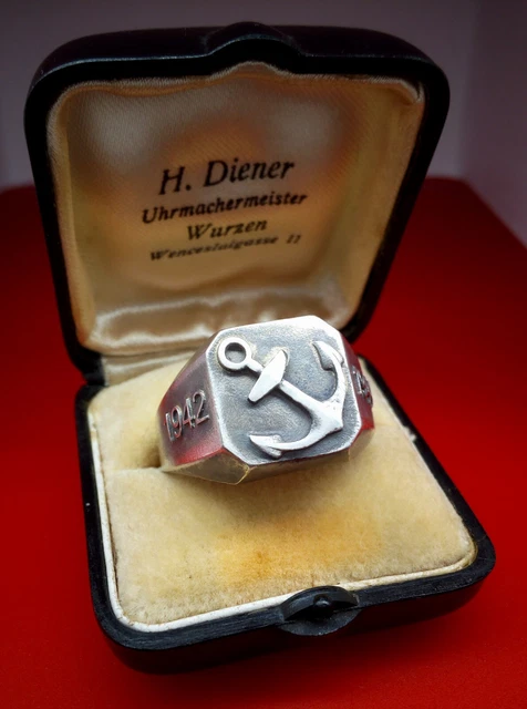 ORIGINAL WW2 GERMAN Kriegsmarine U-boat 1940's Silver 800 Ring £6.76 ...