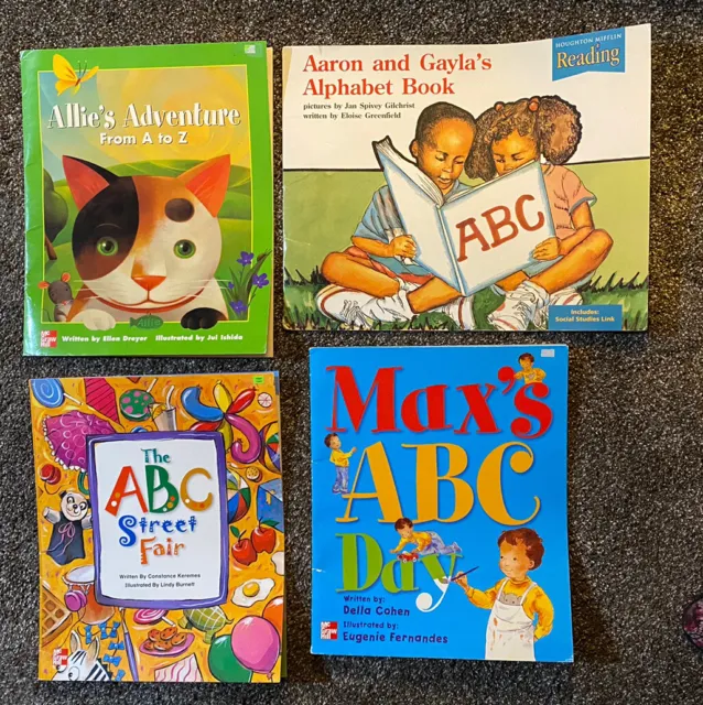 4 Oversized Teacher Big Easel Books Read ABC’s Alphabet - Pre-K, Kindergarten