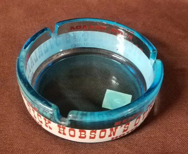 Pick Hobsons Overland Hotel Casino Reno Nevada Ashtray Glass Vintage 2