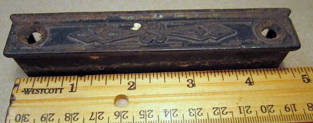 Antique Rim Lock Keeper Catch Old Metal Salvaged Hardware Victorian Details A
