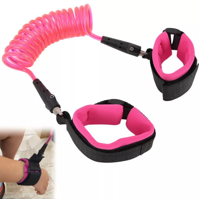 (Pink 1.5m 360 Degree Rotating Head)Safety Wrist Link Anti Lost Wrist Harness