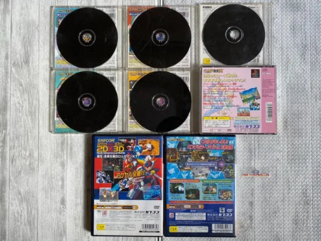 SONY PlayStation PS 1 & 2 Rockman 1  2 4 5 6 8 & X7 & X8 Megaman set from Japan 2