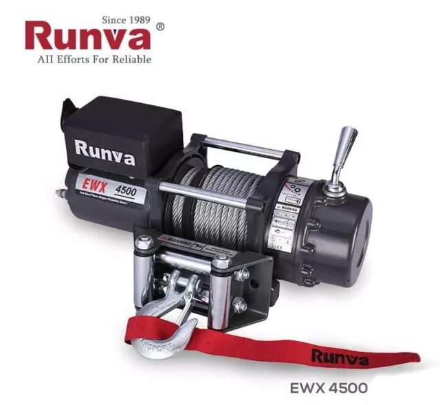 Treuil électrique RUNVA EWX12000UWS3 12V avec cordon en acier