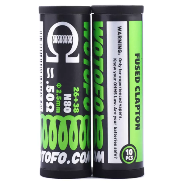 Wotofo Fused Clapton Prebuilt Wire 10er Pack Fertigwickelung e Liquid e Zigarett