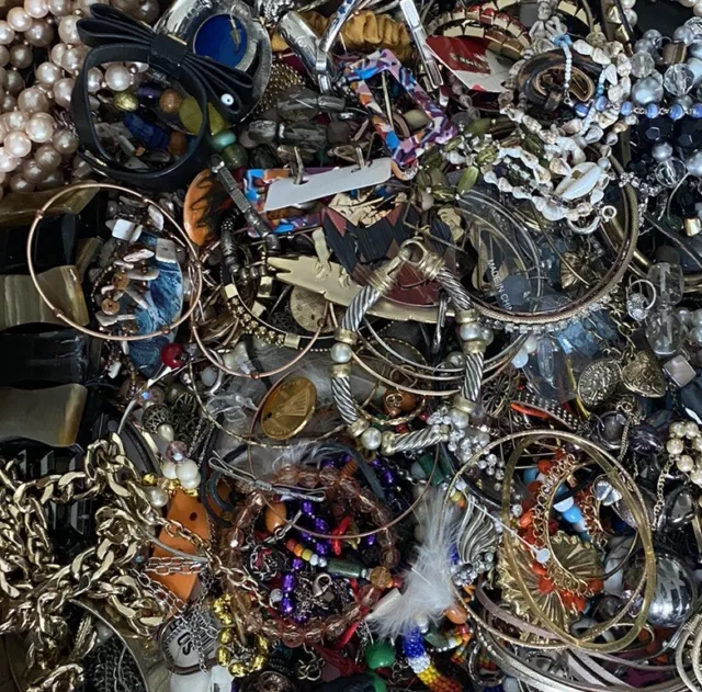 Vintage~Now Jewelry Lot Over 24 Pounds Wear Repair Craft Harvest Resell