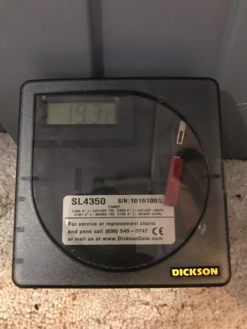 Dickson SL4350 Temperature Recorder -22 to 122F with Red Pen! Tested Working!