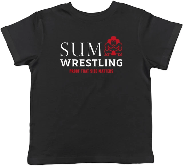 Funny Sumo Wrestling Kids T-Shirt Proof Size Matters Childrens Boys Girls Gift
