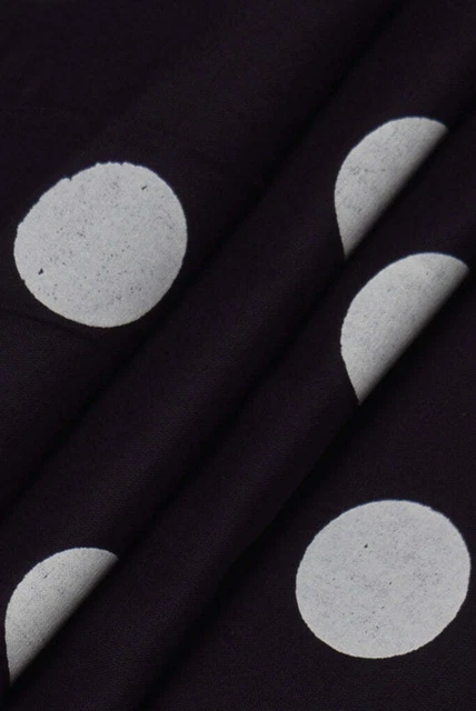 Indien 100% Coton Course Couture Artisanat à Pois Femmes Tissu 4.6m Tissu