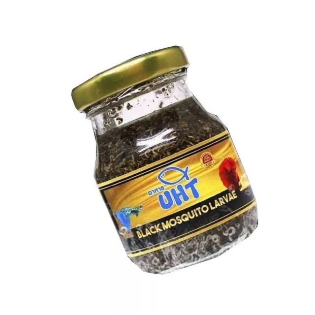 Betta Food Ornamental fighting Fish Shrimp UHT Black Mosquito Larvae 1x75 g