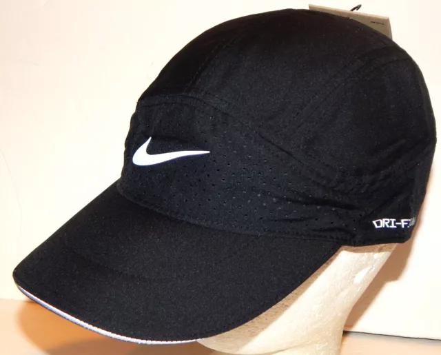 Nike Dri-Fit Tailwind Style Fly Running Cap / Hat FB5681-010 Black Size L/XL