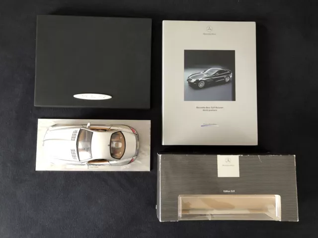 Mercedes SLR Mc Laren Prospekt/Brochure,im Schubber,SLR-Modell 1:18,Pressemappe