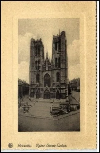 BRUXELLES Brüssel Belgien ~1925 Eglise Kirche St.Gudule alte Postkarte Belgien