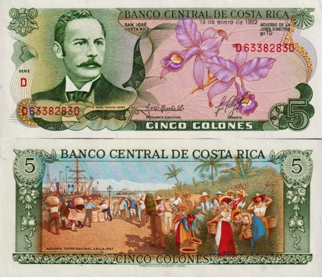 Costa Rica - 5 Colones 1992 Fds - UNC