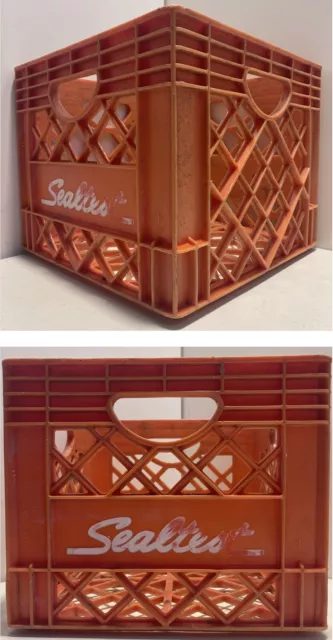 Milk Crate Sealtest Dairy Orange Plastic United Steel & Wire LW-16 Battle Creek