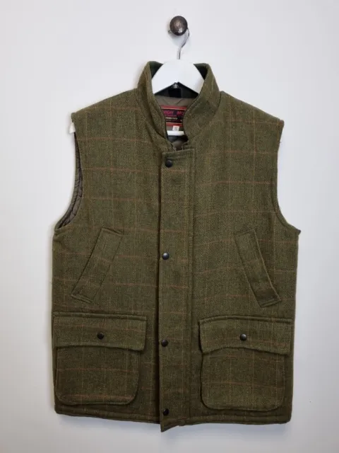 High Mount Green Tweed Shooting Waistcoat Vest Gilet Uk S Countrywear Hunting