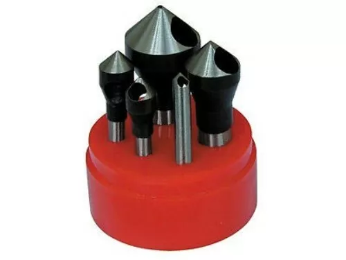 5 Pc Countersink Deburring Tool Set HSS 60 Degree Zero-Flute