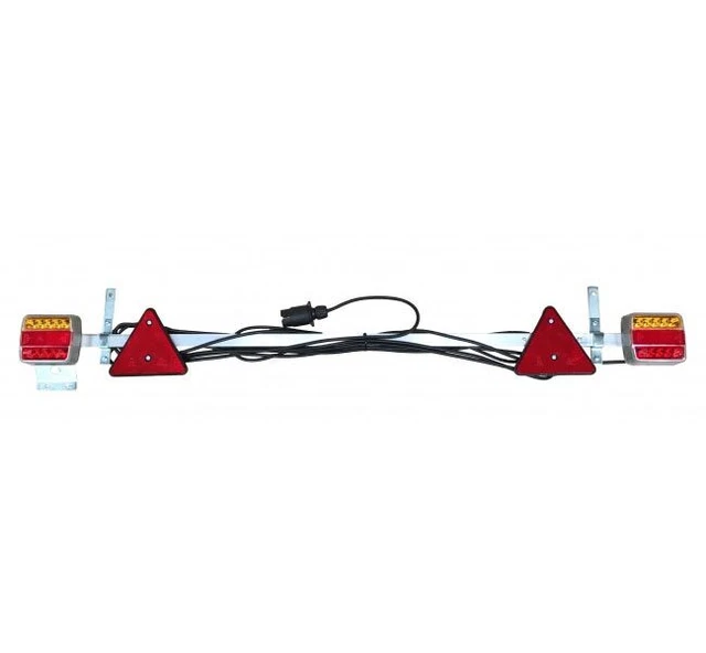 Rampe Feux Remorque Agricole Reglable De 1,22 M A 2,10 M - Cable 12,5 M + Led