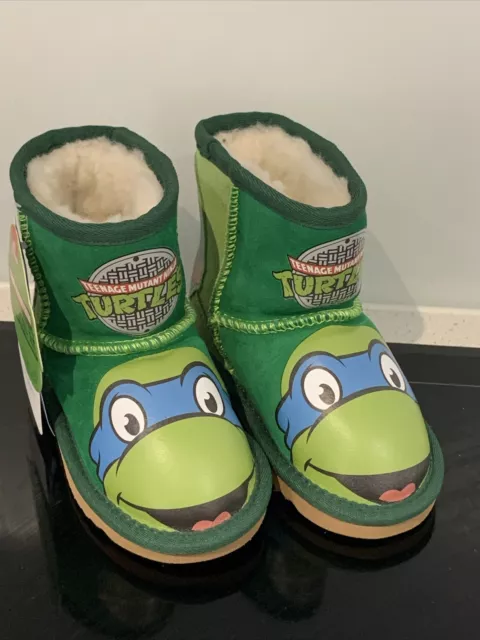 Ninja Turtle Ugg Boots Slippers Size S Small 5 6 Kids Child’s Boys Toddler