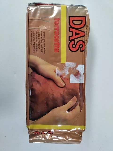 DAS Terracotta Air-Hardening Modelling Clay- 1.1lb Block
