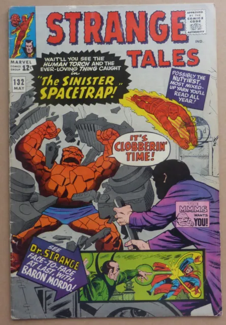 Strange Tales #132, Silver Age Classic With Great Steve Ditko & Jack Kirby Art!!