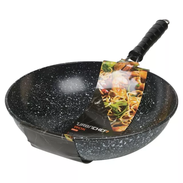 Deep Saute Non Stick Wok Pans Ceramic Coated Induction Chinese Stir Fry Frying