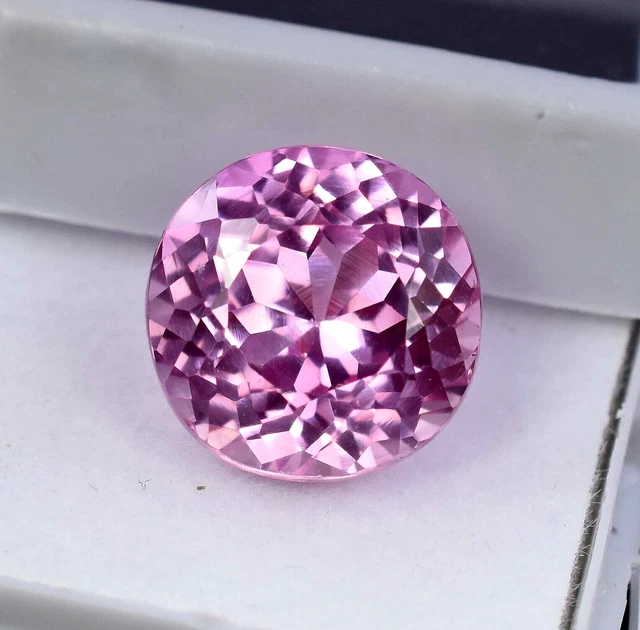 Pietra Rosa PIETRA PREZIOSA SFUSA a taglio rotondo con zaffiro Padprascha rosa ...