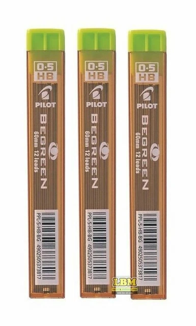Pilot Eno Lápiz Mecánico Recarga Cables - 1 Tubo De 12 Varios Grados