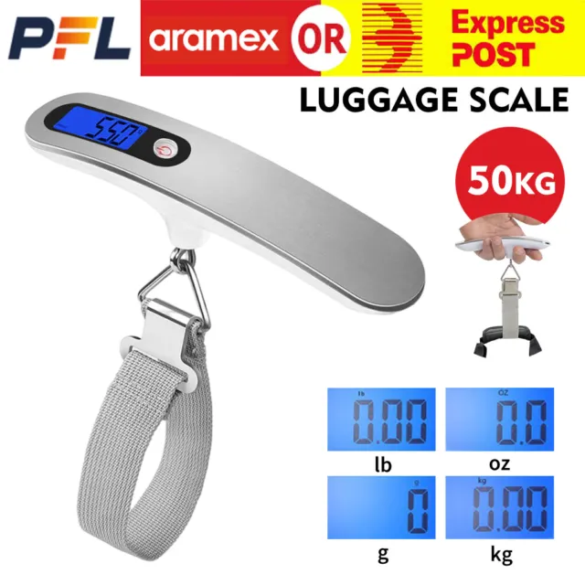 Electronic Portable Digital Luggage Scale Travel 50 KG Measures Weight Weighing