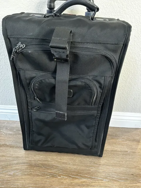 TUMI ALPHA Wheel-a-way Black Nylon Wheeled Carry-on Luggage Suitcase