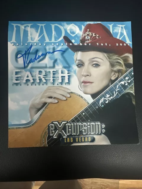 Madonna Autographed Concert Flyer